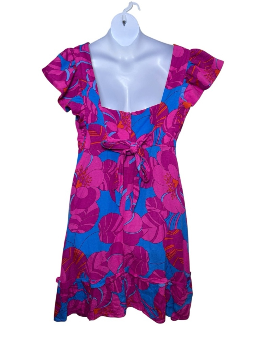 Tuckernuck Cameran Eubanks Wimberly Wild Azalea Dress Linen pink floral size xl - Picture 3 of 7